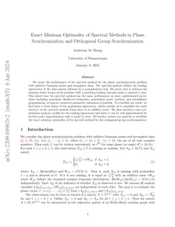 Exact Minimax Optimality of Spectral Methods in Phase Synchronization
  and Orthogonal Group Synchronization