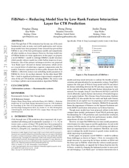 FiBiNet++: Reducing Model Size by Low Rank Feature Interaction Layer for
  CTR Prediction