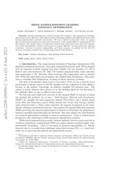 SELTO: Sample-Efficient Learned Topology Optimization
