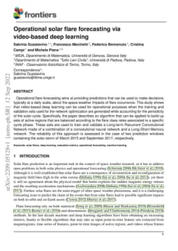 Operational solar flare forecasting via video-based deep learning