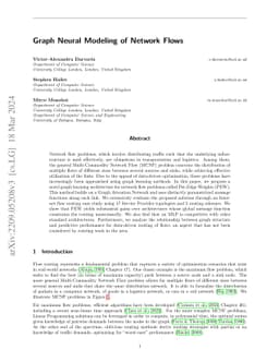 Graph Neural Modeling of Network Flows
