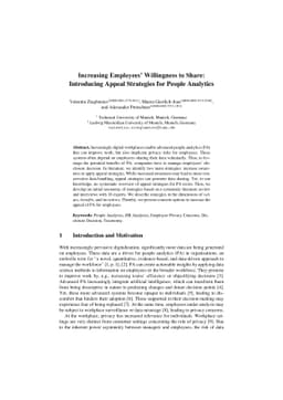 Increasing Employees' Willingness to Share: Introducing Appeal
  Strategies for People Analytics