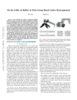 On the Utility of Buffers in Pick-n-Swap Based Lattice Rearrangement