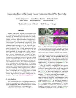 Segmenting Known Objects and Unseen Unknowns without Prior Knowledge