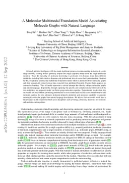 A Molecular Multimodal Foundation Model Associating Molecule Graphs with
  Natural Language