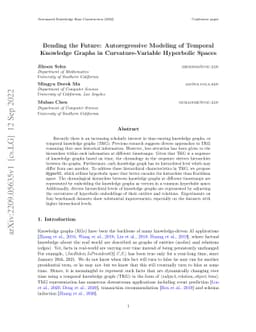 Bending the Future: Autoregressive Modeling of Temporal Knowledge Graphs
  in Curvature-Variable Hyperbolic Spaces