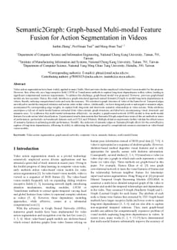 Semantic2Graph: Graph-based Multi-modal Feature Fusion for Action
  Segmentation in Videos