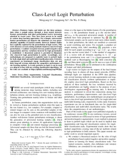 Class-Level Logit Perturbation