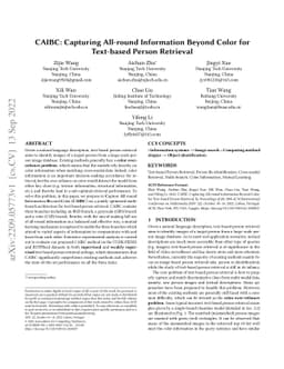 CAIBC: Capturing All-round Information Beyond Color for Text-based
  Person Retrieval