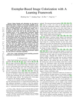 Exemplar-Based Image Colorization with A Learning Framework