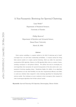 A Non-Parametric Bootstrap for Spectral Clustering