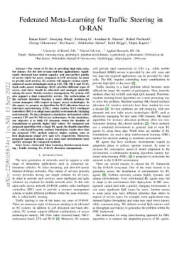 Federated Meta-Learning for Traffic Steering in O-RAN