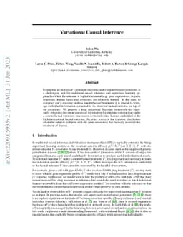 Variational Causal Inference