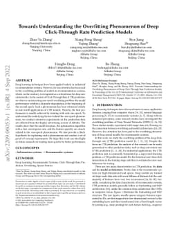 Towards Understanding the Overfitting Phenomenon of Deep Click-Through
  Rate Prediction Models