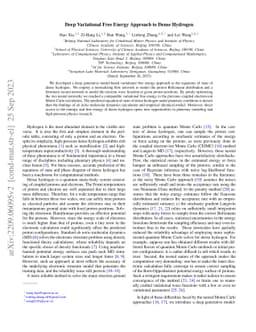 Deep Variational Free Energy Approach to Dense Hydrogen