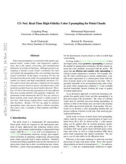 CU-Net: Real-Time High-Fidelity Color Upsampling for Point Clouds