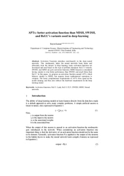 APTx: better activation function than MISH, SWISH, and ReLU's variants used in deep learning