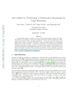 LegalBench: Prototyping a Collaborative Benchmark for Legal Reasoning
