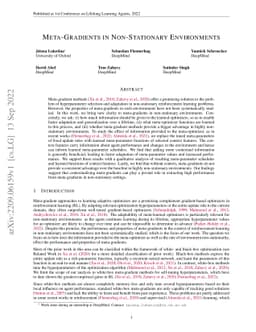 Meta-Gradients in Non-Stationary Environments