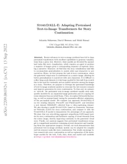 StoryDALL-E: Adapting Pretrained Text-to-Image Transformers for Story
  Continuation
