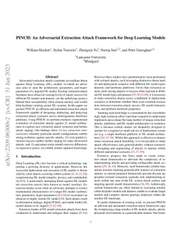 PINCH: An Adversarial Extraction Attack Framework for Deep Learning
  Models