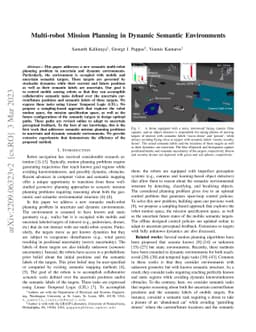 Multi-robot Mission Planning in Dynamic Semantic Environments