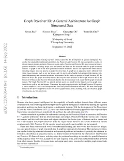 Graph Perceiver IO: A General Architecture for Graph Structured Data
