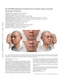SCULPTOR: Skeleton-Consistent Face Creation Using a Learned Parametric
  Generator