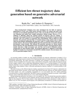 Efficient low-thrust trajectory data generation based on generative
  adversarial network
