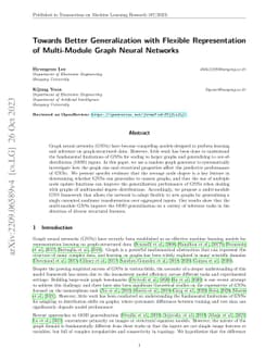 Towards Better Generalization with Flexible Representation of
  Multi-Module Graph Neural Networks
