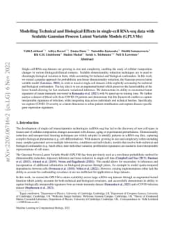 Modelling Technical and Biological Effects in scRNA-seq data with
  Scalable GPLVMs