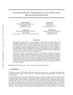 Falsification of Cyber-Physical Systems using Bayesian Optimization