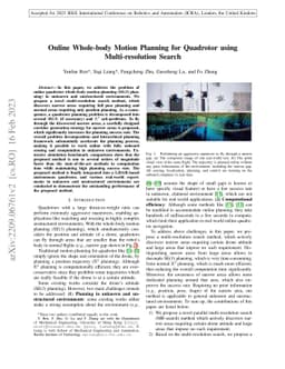 Online Whole-body Motion Planning for Quadrotor using Multi-resolution
  Search