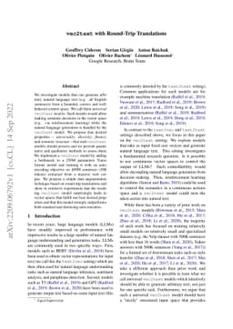 vec2text with Round-Trip Translations