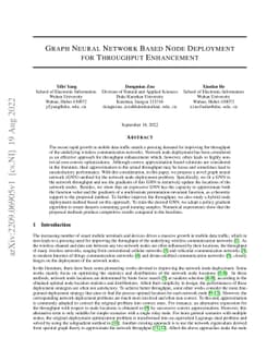 Graph Neural Network Based Node Deployment for Throughput Enhancement