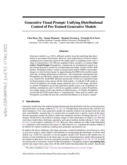 Generative Visual Prompt: Unifying Distributional Control of Pre-Trained
  Generative Models