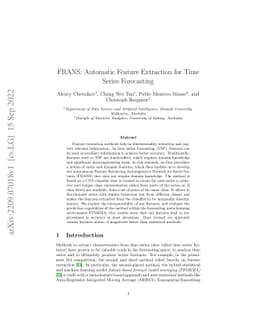 FRANS: Automatic Feature Extraction for Time Series Forecasting