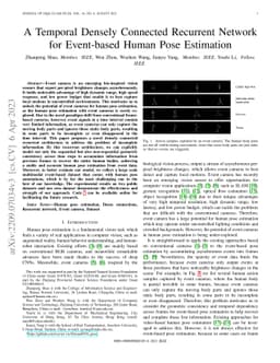 A Temporal Densely Connected Recurrent Network for Event-based Human
  Pose Estimation