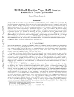 PROB-SLAM: Real-time Visual SLAM Based on Probabilistic Graph
  Optimization