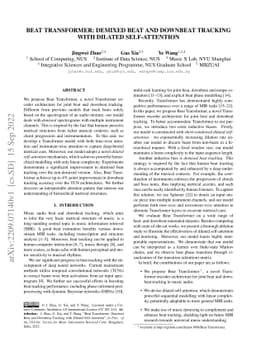 Beat Transformer: Demixed Beat and Downbeat Tracking with Dilated
  Self-Attention