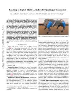 Learning to Exploit Elastic Actuators for Quadruped Locomotion