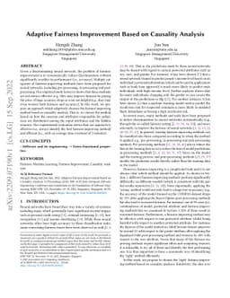 Adaptive Fairness Improvement Based on Causality Analysis