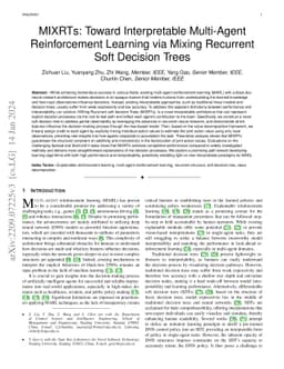 MIXRTs: Toward Interpretable Multi-Agent Reinforcement Learning via Mixing Recurrent Soft Decision Trees