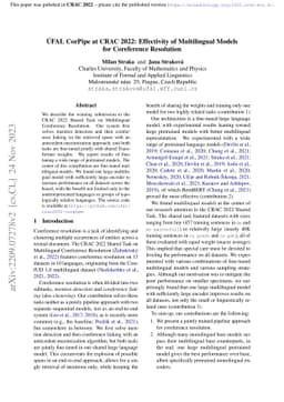 ÚFAL CorPipe at CRAC 2022: Effectivity of Multilingual Models for
  Coreference Resolution