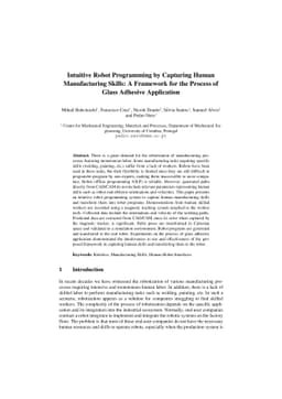Intuitive Robot Programming by Capturing Human Manufacturing Skills: A
  Framework for the Process of Glass Adhesive Application