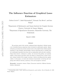 The Influence Function of Graphical Lasso Estimators