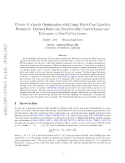 Private Stochastic Optimization With Large Worst-Case Lipschitz
  Parameter: Optimal Rates for (Non-Smooth) Convex Losses and Extension to
  Non-Convex Losses