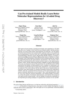 Can Pre-trained Models Really Learn Better Molecular Representations for
  AI-aided Drug Discovery?