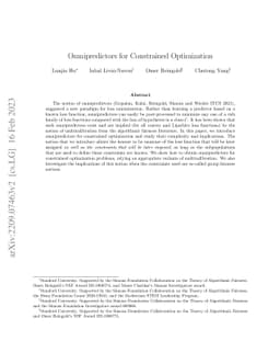 Omnipredictors for Constrained Optimization