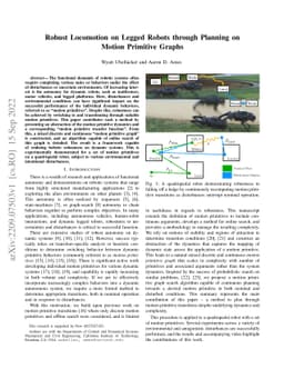 Robust Locomotion on Legged Robots through Planning on Motion Primitive
  Graphs